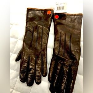 Coach Gloves with lining. Real Leather